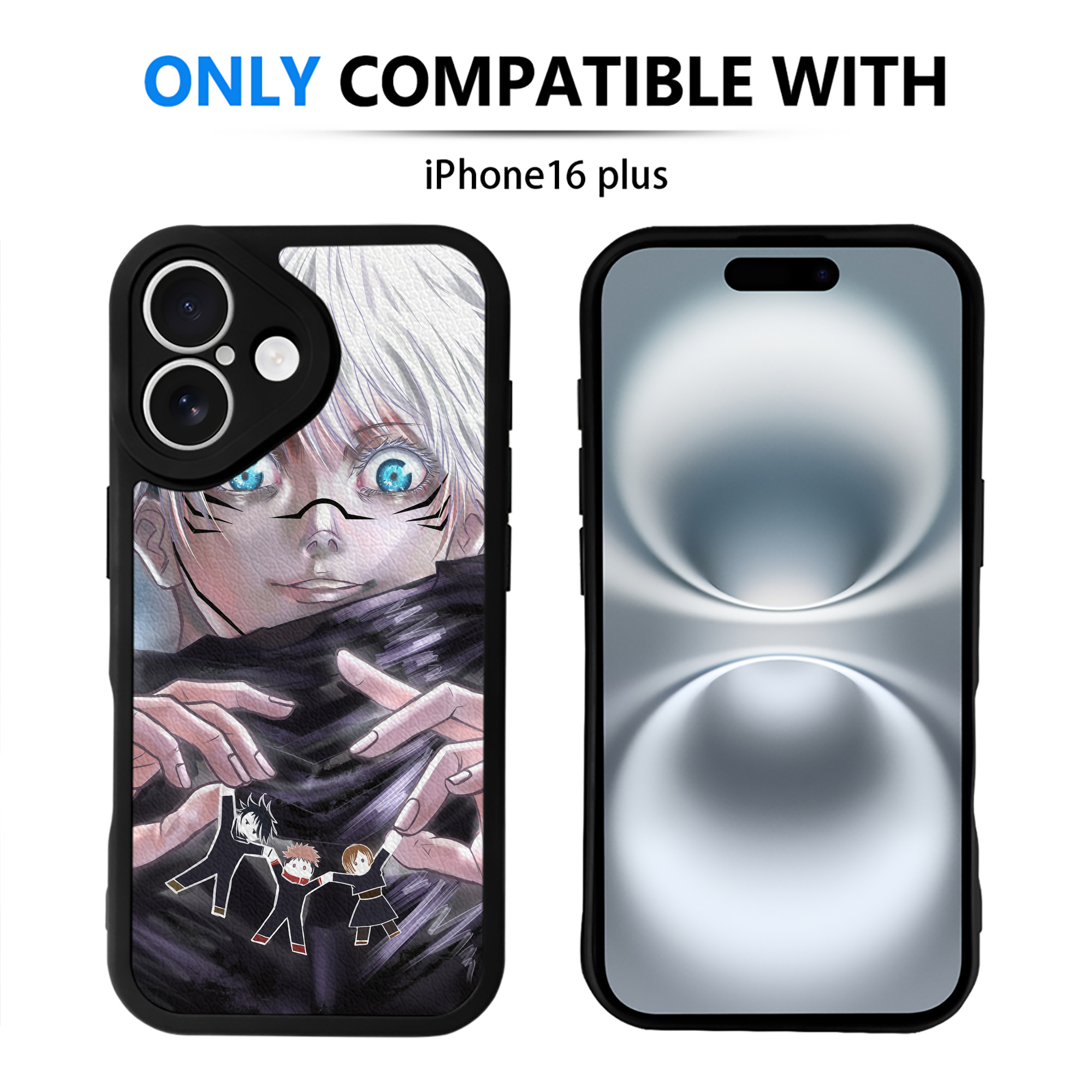 （画像用） 呪術廻戦 Jujutsu Kaisen 【iPhone 16シリーズ対応】シリコンスマホケース（レザー調） 材質：シリコン